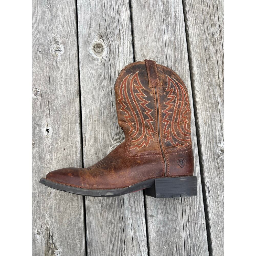 Ariat sport big country almond buff western men’s 10 D LEFT BOOT ONLY 10044561